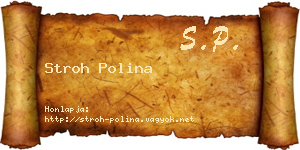 Stroh Polina névjegykártya